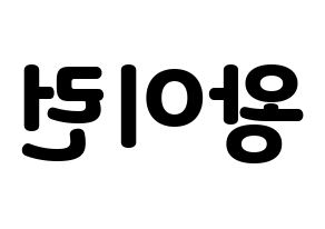 KPOP Everglow(에버글로우、エバーグロー) 이런 (イロン) 応援ボード・うちわ　韓国語/ハングル文字型紙 左右反転