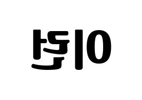 KPOP Everglow(에버글로우、エバーグロー) 이런 (イロン) コンサート用　応援ボード・うちわ　韓国語/ハングル文字型紙 左右反転