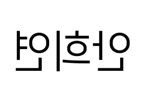 KPOP EXID(이엑스아이디、イェクスアイディ) 하니 (ハニ) プリント用応援ボード型紙、うちわ型紙　韓国語/ハングル文字型紙 左右反転
