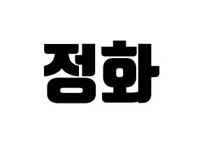 KPOP EXID(이엑스아이디、イェクスアイディ) 정화 (ジョンファ) コンサート用　応援ボード・うちわ　韓国語/ハングル文字型紙 通常
