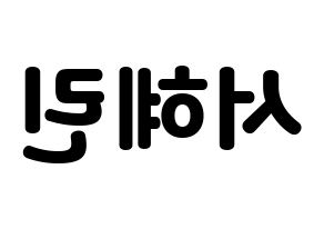 KPOP EXID(이엑스아이디、イェクスアイディ) 혜린 (ヘリン) 応援ボード・うちわ　韓国語/ハングル文字型紙 左右反転