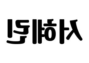 KPOP EXID(이엑스아이디、イェクスアイディ) 혜린 (ヘリン) コンサート用　応援ボード・うちわ　韓国語/ハングル文字型紙 左右反転