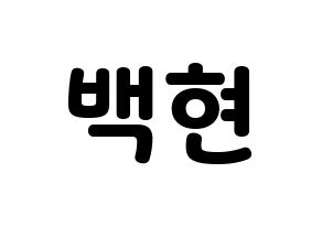 KPOP EXO-CBX(엑소-CBX、エクソ-CBX) 백현 (ベクヒョン) 応援ボード・うちわ　韓国語/ハングル文字型紙 通常
