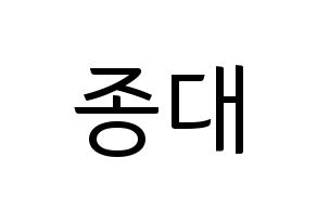KPOP EXO-CBX(엑소-CBX、エクソ-CBX) 첸 (チェン) コンサート用　応援ボード・うちわ　韓国語/ハングル文字型紙 通常