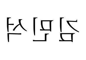 KPOP EXO-CBX(엑소-CBX、エクソ-CBX) 시우민 (シウミン) 応援ボード・うちわ　韓国語/ハングル文字型紙 左右反転