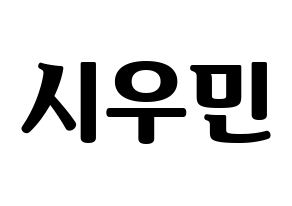KPOP EXO-CBX(엑소-CBX、エクソ-CBX) 시우민 (シウミン) コンサート用　応援ボード・うちわ　韓国語/ハングル文字型紙 通常