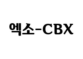 無料 KPOP EXO-CBX(엑소-CBX、エクソ-CBX) ハングルボード型紙、ハングルうちわ型紙 通常