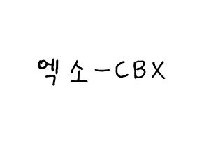 KPOP EXO-CBX(엑소-CBX、エクソ-CBX) k-pop ファンサ ボード 型紙 通常