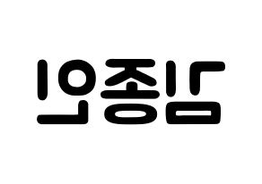 KPOP EXO(엑소、エクソ) 카이 (キム・ジョンイン, カイ) 応援ボード、うちわ無料型紙、応援グッズ 左右反転