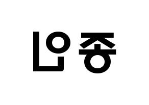 KPOP EXO(엑소、エクソ) 카이 (キム・ジョンイン, カイ) 応援ボード、うちわ無料型紙、応援グッズ 左右反転