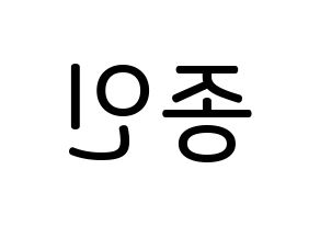 KPOP EXO(엑소、エクソ) 카이 (キム・ジョンイン, カイ) 無料サイン会用、イベント会用応援ボード型紙 左右反転