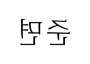 KPOP EXO(엑소、エクソ) 수호 (スホ) 応援ボード・うちわ　韓国語/ハングル文字型紙 左右反転