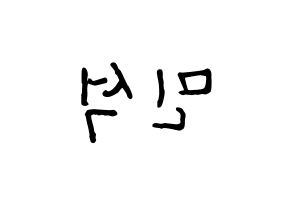 KPOP EXO(엑소、エクソ) 시우민 (シウミン) k-pop アイドル名前 ファンサボード 型紙 左右反転