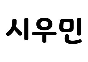 KPOP EXO(엑소、エクソ) 시우민 (シウミン) 応援ボード・うちわ　韓国語/ハングル文字型紙 通常