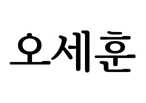 KPOP EXO(엑소、エクソ) 세훈 (セフン) プリント用応援ボード型紙、うちわ型紙　韓国語/ハングル文字型紙 通常