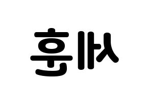 KPOP EXO(엑소、エクソ) 세훈 (セフン) 応援ボード・うちわ　韓国語/ハングル文字型紙 左右反転