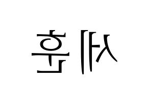 KPOP EXO(엑소、エクソ) 세훈 (セフン) 応援ボード・うちわ　韓国語/ハングル文字型紙 左右反転