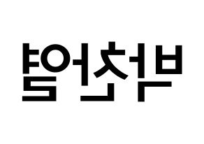 KPOP EXO(엑소、エクソ) 찬열 (パク・チャンヨル, チャンヨル) 無料サイン会用、イベント会用応援ボード型紙 左右反転