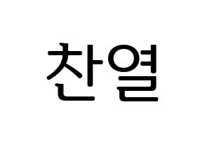 KPOP EXO(엑소、エクソ) 찬열 (チャンヨル) プリント用応援ボード型紙、うちわ型紙　韓国語/ハングル文字型紙 通常