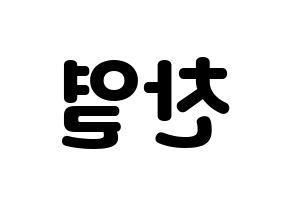 KPOP EXO(엑소、エクソ) 찬열 (チャンヨル) 応援ボード・うちわ　韓国語/ハングル文字型紙 左右反転