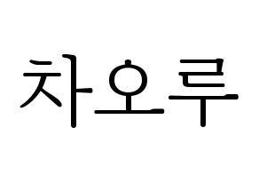 KPOP FIESTAR(피에스타、ピエスタ) 차오루 (チャオ・ルー) 応援ボード・うちわ　韓国語/ハングル文字型紙 通常