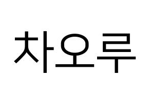KPOP FIESTAR(피에스타、ピエスタ) 차오루 (チャオ・ルー) プリント用応援ボード型紙、うちわ型紙　韓国語/ハングル文字型紙 通常