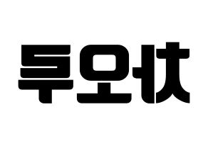 KPOP FIESTAR(피에스타、ピエスタ) 차오루 (チャオ・ルー) コンサート用　応援ボード・うちわ　韓国語/ハングル文字型紙 左右反転