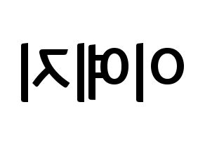 KPOP FIESTAR(피에스타、ピエスタ) 예지 (イェジ) k-pop アイドル名前 ファンサボード 型紙 左右反転