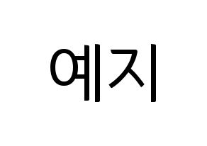 KPOP FIESTAR(피에스타、ピエスタ) 예지 (イェジ) コンサート用　応援ボード・うちわ　韓国語/ハングル文字型紙 通常