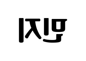 KPOP FIESTAR(피에스타、ピエスタ) 린지 (リンジ) コンサート用　応援ボード・うちわ　韓国語/ハングル文字型紙 左右反転