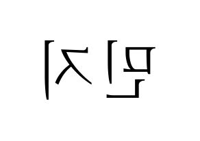 KPOP FIESTAR(피에스타、ピエスタ) 린지 (リンジ) 応援ボード・うちわ　韓国語/ハングル文字型紙 左右反転