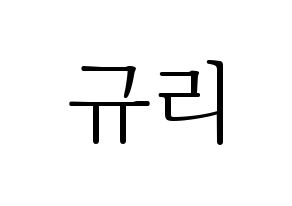KPOP fromis_9(프로미스_9、プロミスナイン) 장규리 (ギュリ) 応援ボード・うちわ　韓国語/ハングル文字型紙 通常