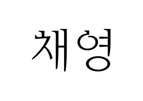 KPOP fromis_9(프로미스_9、プロミスナイン) 이채영 (チェヨン) 応援ボード・うちわ　韓国語/ハングル文字型紙 通常
