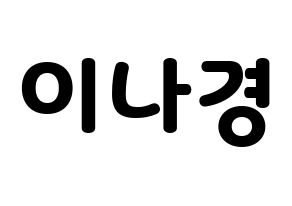 KPOP fromis_9(프로미스_9、プロミスナイン) 이나경 (ナギョン) 応援ボード・うちわ　韓国語/ハングル文字型紙 通常