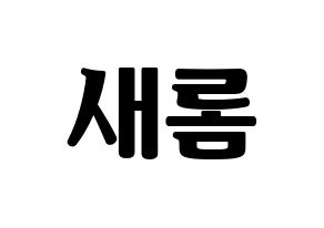 KPOP fromis_9(프로미스_9、プロミスナイン) 이새롬 (セロム) コンサート用　応援ボード・うちわ　韓国語/ハングル文字型紙 通常