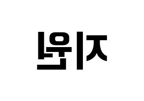 KPOP fromis_9(프로미스_9、プロミスナイン) 박지원 (ジウォン) k-pop アイドル名前 ファンサボード 型紙 左右反転