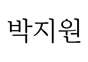 KPOP fromis_9(프로미스_9、プロミスナイン) 박지원 (ジウォン) 応援ボード・うちわ　韓国語/ハングル文字型紙 通常
