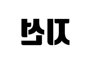 KPOP fromis_9(프로미스_9、プロミスナイン) 노지선 (ジソン) コンサート用　応援ボード・うちわ　韓国語/ハングル文字型紙 左右反転