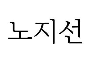 KPOP fromis_9(프로미스_9、プロミスナイン) 노지선 (ジソン) 応援ボード・うちわ　韓国語/ハングル文字型紙 通常