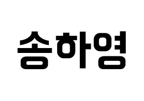 KPOP fromis_9(프로미스_9、プロミスナイン) 송하영 (ハヨン) k-pop アイドル名前 ファンサボード 型紙 通常