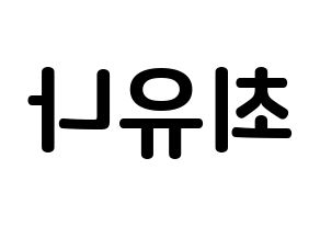 KPOP GFRIEND(여자친구、ジーフレンド) 유주 (チェ・ユナ, ユジュ) k-pop アイドル名前　ボード 言葉 左右反転