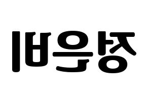 KPOP GFRIEND(여자친구、ジーフレンド) 은하 (ウナ) コンサート用　応援ボード・うちわ　韓国語/ハングル文字型紙 左右反転