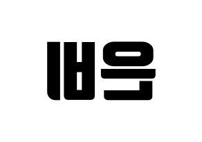 KPOP GFRIEND(여자친구、ジーフレンド) 은하 (ウナ) コンサート用　応援ボード・うちわ　韓国語/ハングル文字型紙 左右反転