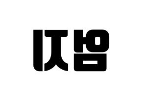 KPOP GFRIEND(여자친구、ジーフレンド) 엄지 (オムジ) コンサート用　応援ボード・うちわ　韓国語/ハングル文字型紙 左右反転