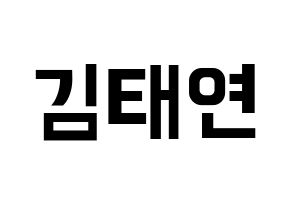 KPOP Girls' Generation(소녀시대、少女時代) 태연 (テヨン) k-pop アイドル名前 ファンサボード 型紙 通常