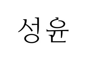 KPOP Golden Child(골든차일드、ゴールデン・チャイルド) Y (Y) 応援ボード・うちわ　韓国語/ハングル文字型紙 通常