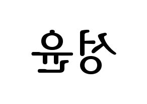 KPOP Golden Child(골든차일드、ゴールデン・チャイルド) Y (Y) プリント用応援ボード型紙、うちわ型紙　韓国語/ハングル文字型紙 左右反転