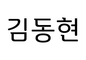 KPOP Golden Child(골든차일드、ゴールデン・チャイルド) 김동현 (ドンヒョン) プリント用応援ボード型紙、うちわ型紙　韓国語/ハングル文字型紙 通常