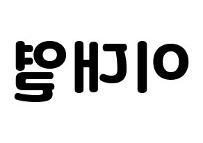 KPOP Golden Child(골든차일드、ゴールデン・チャイルド) 이대열 (デヨル) 応援ボード・うちわ　韓国語/ハングル文字型紙 左右反転