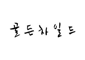 KPOP歌手 Golden Child(골든차일드、ゴールデン・チャイルド) 応援ボード型紙、うちわ型紙　韓国語/ハングル文字 通常